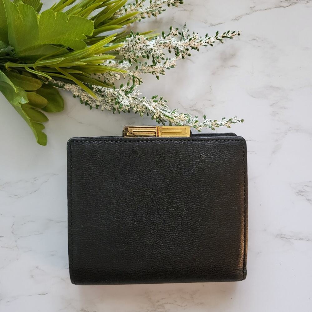 Authentic Givenchy Compact Black Leather Bifold W… - image 2